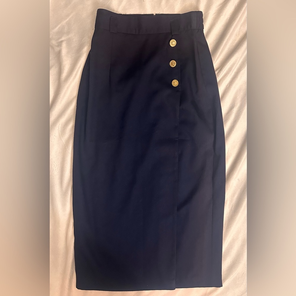Norton McNaughton vintage long navy blue skirt- size 6